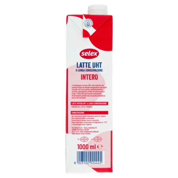 Selex Latte Uht Intero 1 L