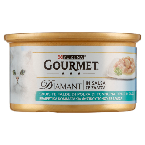 PURINA GOURMET Diamant in Salsa Squisite Falde di Polpa di Tonno Naturale in Salsa 85 g