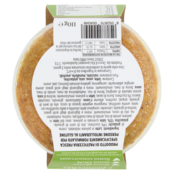 Senza Peccato Cioccolato bianco e pistacchio 110 g