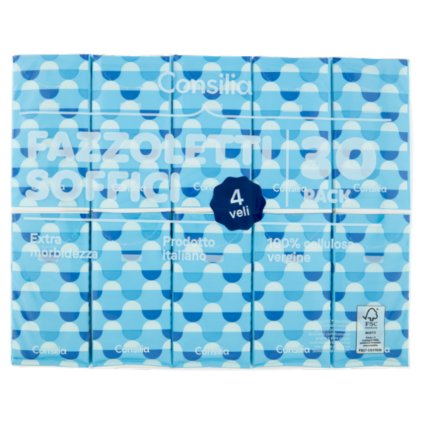 Consilia Fazzoletti di Carta 4 Veli 9x30 pacchetti