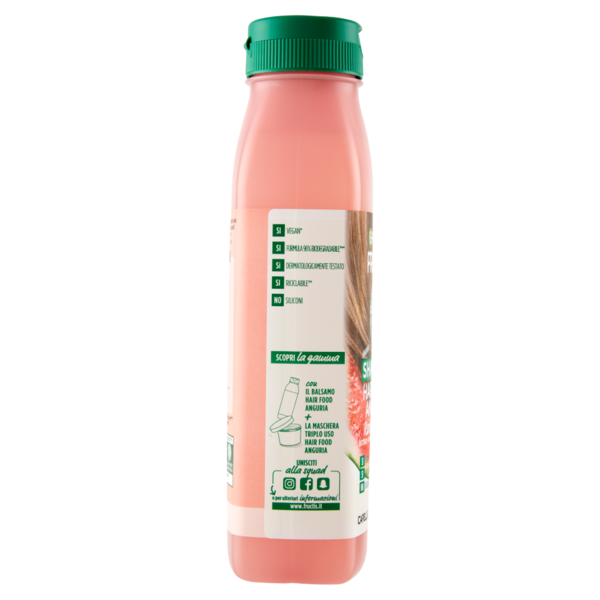 Garnier Shampoo Fructis Hair Food, Ideale per Capelli Fini, Arricchito con Anguria, 350 ml