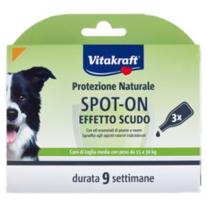 Vitakraft Spot-on Effetto Scudo Cani Di Taglia Media Con Peso Da 15 a 30 Kg 3 Pezzi Da 2 Ml