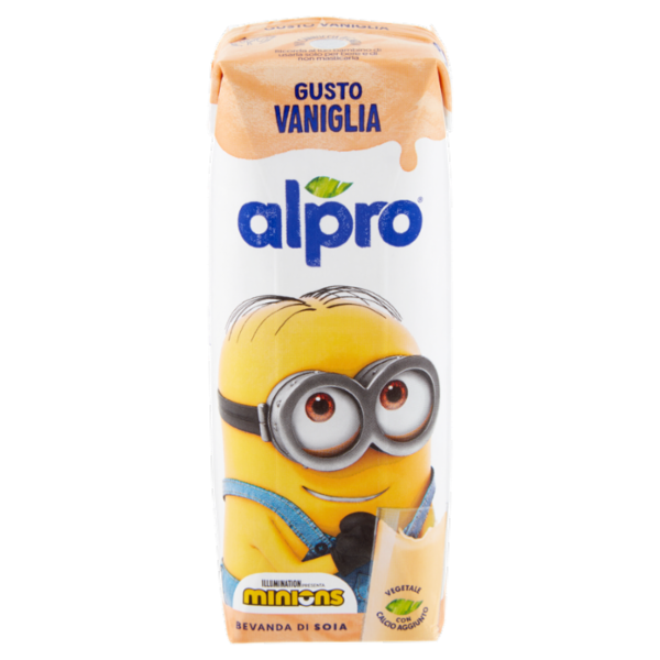 ALPRO Minions, Bevanda Vegetale, Soia Gusto Vaniglia, No Lattosio, Basso in Grassi Saturi, 250 ml
