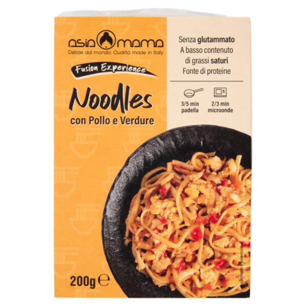 asia mama Fusion Experience Noodles con Pollo e Verdure 200 g