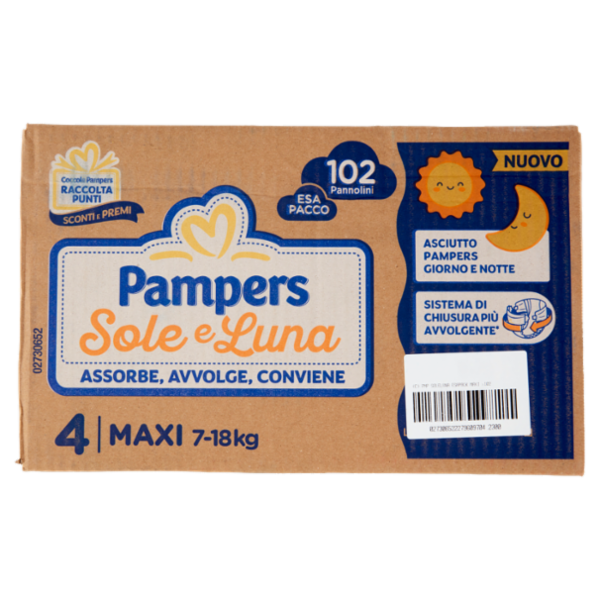 Pampers Sole e Luna Maxi 102 pz