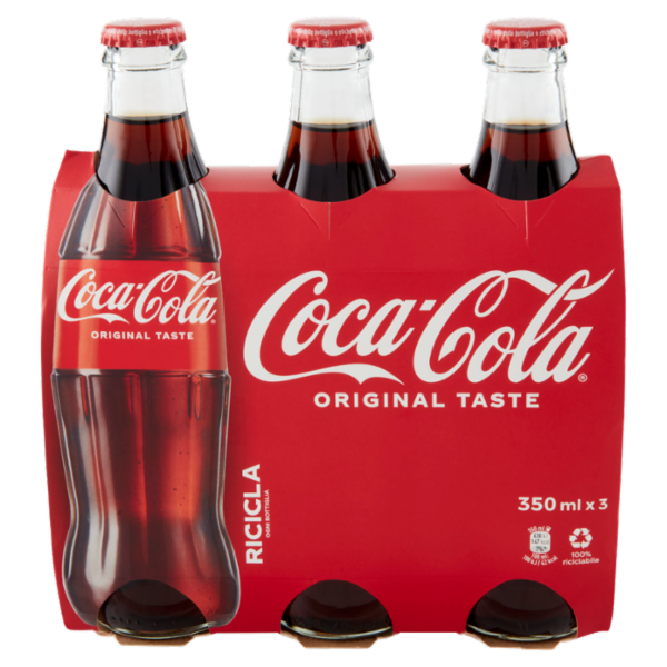 COCA-COLA Original Taste Vetro 3 x 350 ml