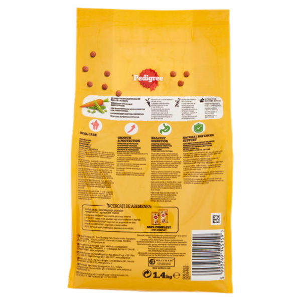Pedigree Cibo Secco Cane Junior Piccolo Pollame Verdure 1.4Kg