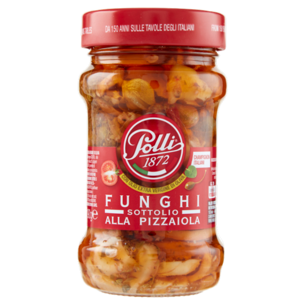 Polli Funghi Sottolio alla Pizzaiola con Olio Extra Vergine di Oliva 190 g