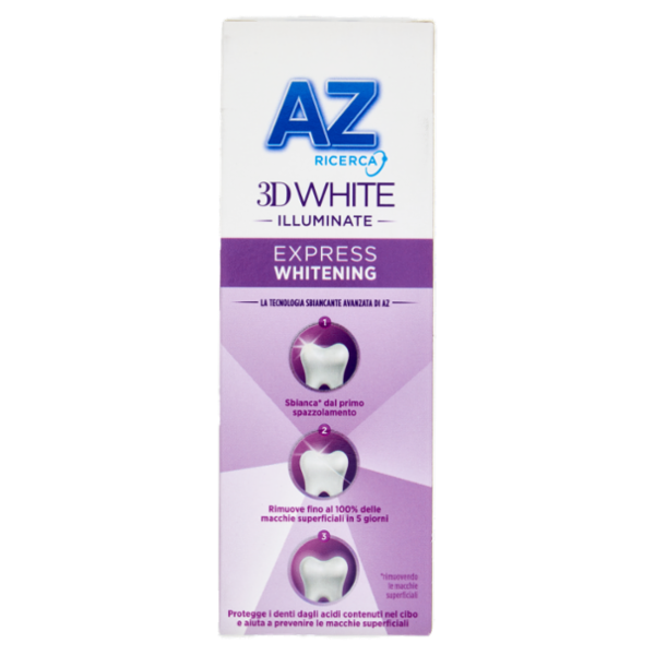 AZ Ricerca Dentifricio 3D White Illuminate Express Whitening Bianco Glossy 50 ml