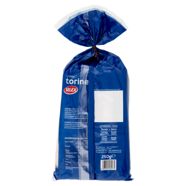 Selex Grissini Torinesi in Confezioni Salvafreschezza 5 x 50 g 