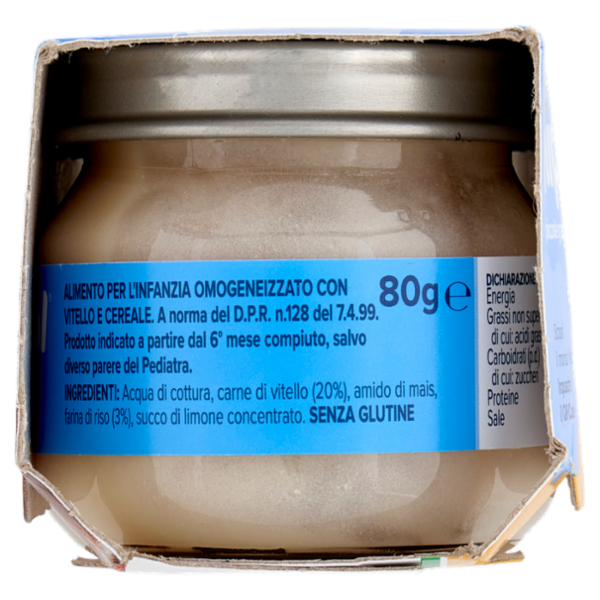 nipiol vitello omogeneizzato con carne e cereale 2 x 80 g