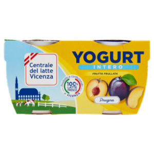 Centrale Del Latte Vicenza Yogurt Intero Frutta Frullata Prugna 2 x 125 g