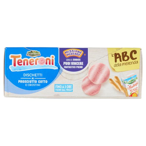 Teneroni l'ABC della merenda Dischetti al Prosciutto Cotto e Crostini