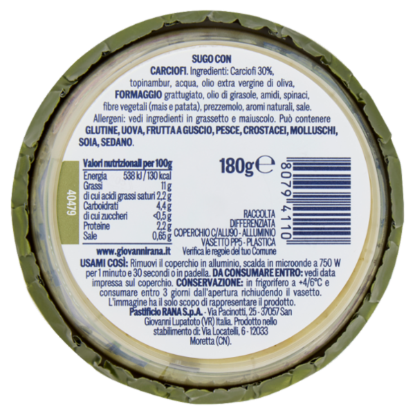 Giovanni Rana Carciofi Sugo Fresco 180 g