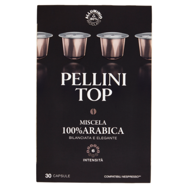 Pellini Top Miscela 100% Arabica Compatibili Nespresso* 30 Capsule 165 g