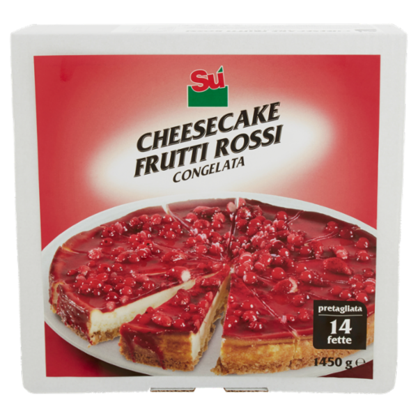 Sù Torta Cheesecake ai Frutti Rossi Congelata Pretagliata 14 Fette 1,45 kg