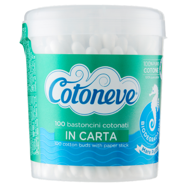 Cotoneve bastoncini cotonati in Carta 100 pz