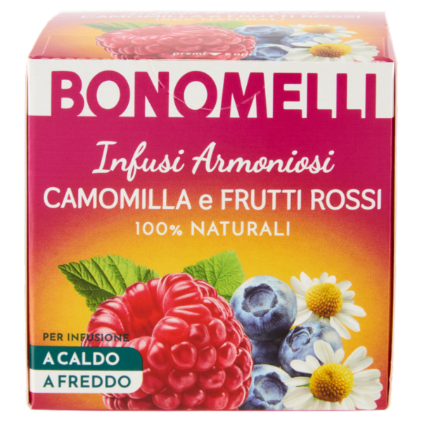 Bonomelli Infusi Armoniosi 100% Naturali Camomilla e Frutti Rossi 12 filtri 24 g