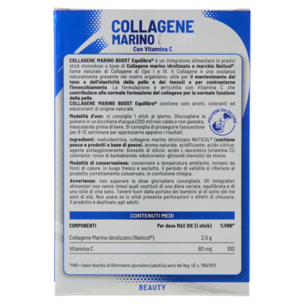 equilibra Collagene Marino Boost con Vitamina C 14 Stick monodose 140 g