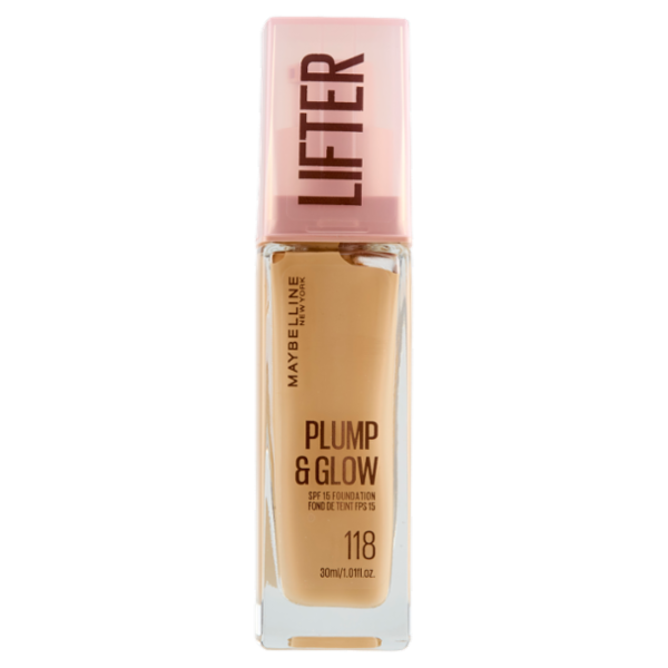 Maybelline New York Lifter Plump & Glow Fondotinta 118 30 ml