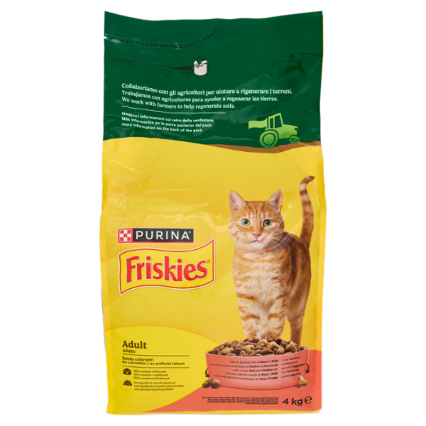PURINA FRISKIES Adult Manzo e Pollo e con Verdure 4kg