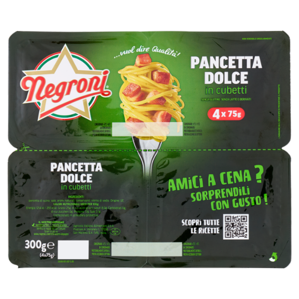 Negroni Pancetta Dolce in cubetti 4 x 75 g