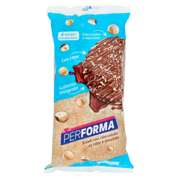Performa Snack gallette con cioccolato al latte e nocciole - 8 x 17,75 g