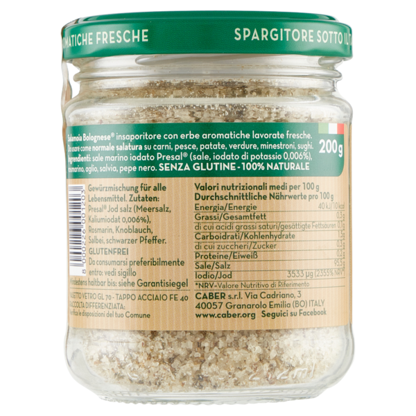 Caber Salamoia Bolognese Carni, Griglia, Patate, Verdure 200 g