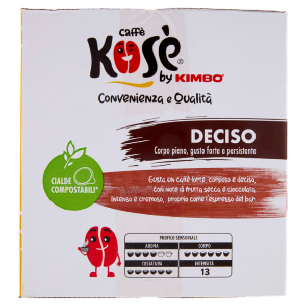 caffè Kosè Deciso Cialde Compostabili* 80 x 7,3 g