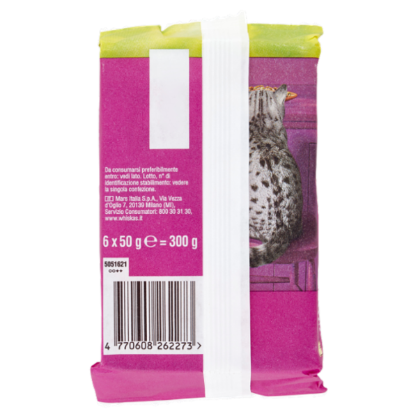 Whiskas Pranzetti con Manzo, con Pollo e piselli in Salsa 6 x 50 g