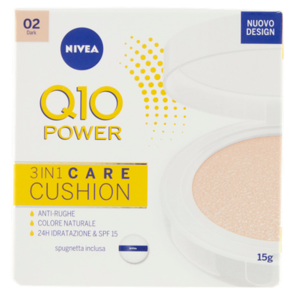 Nivea Q10 Power 3in1 Care Cushion 02 Dark 15 g