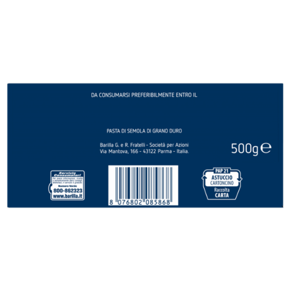 Barilla Pasta Pipette Rigate n.86 500g