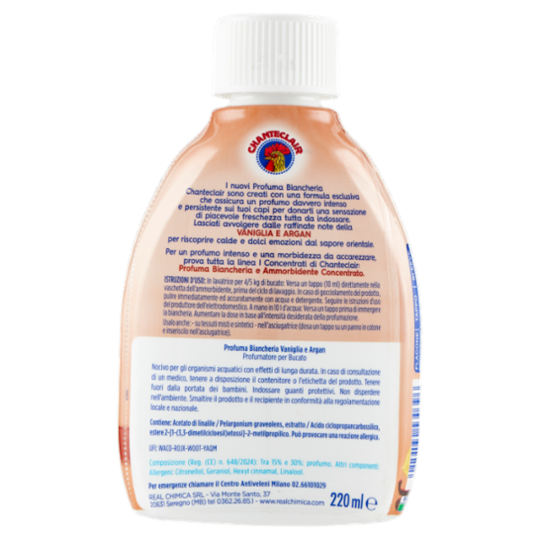 Chanteclair i Concentrati Vaniglia e Argan Profuma Biancheria 220 ml