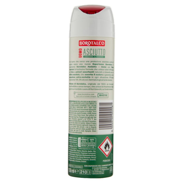 Borotalco Uomo Asciutto Profumo di Borotalco Deo Spray 150 ml