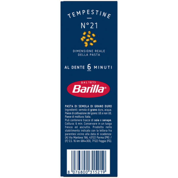 Barilla Pasta Tempestine n.21 500g