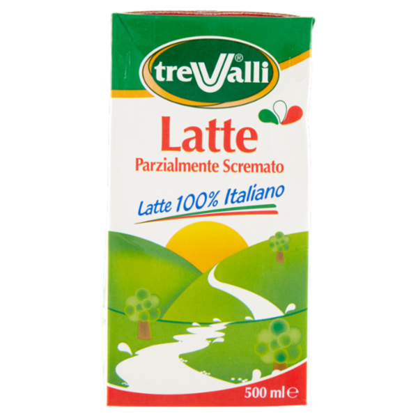 treValli Latte Parzialmente Scremato 500 ml