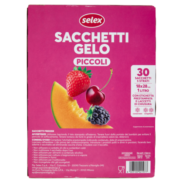 Selex Sacchi Gelo Piccoli Cm 18X28 30 pezzi