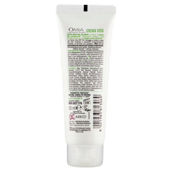 Omia Laboratori Ecobio Crema Viso 50⁺ Molto Alta Aloe del Salento 50 ml
