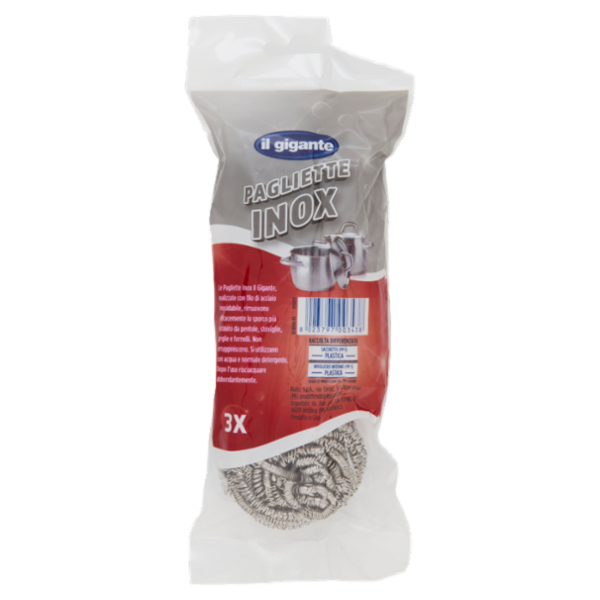IL GIGANTE Pagliette Inox 3 pz