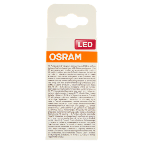 Osram Led Star Classic P 25 Warm White 2.5 W E27