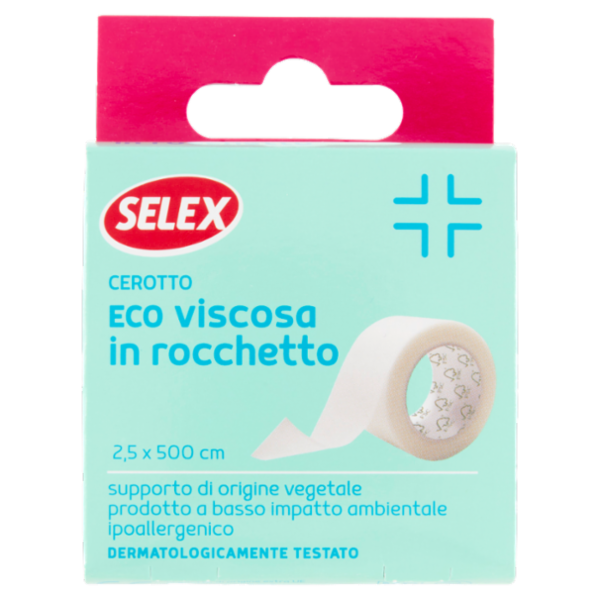 Selex Cerotto in Eco Viscosa Bianco in Rocchetto 2,5 x 500 cm