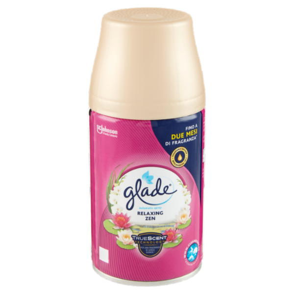 Glade Automatic Spray Ricarica, Profumatore per Ambienti, Fragranza Relaxing Zen 269ml