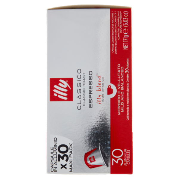 illy Classico Espresso Capsule Compatibili con le Macchine Nespresso* 30 Capsule in Alluminio 171g