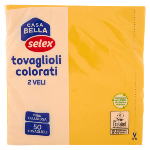 Selex Casa Bella Tovaglioli 2 Veli 33x33 cm Giallo 50 pezzi
