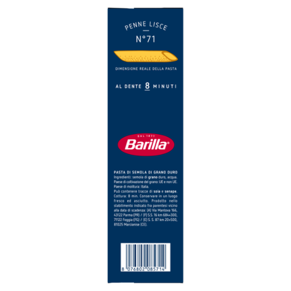 Barilla Pasta Penne Lisce n.71 500g