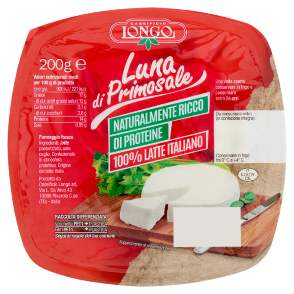 Caseificio Longo Luna di Primosale 200 g