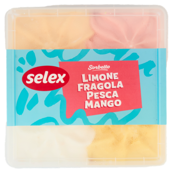 Selex Gelato Fragola, Limone, Pesca e Mango 1 kg