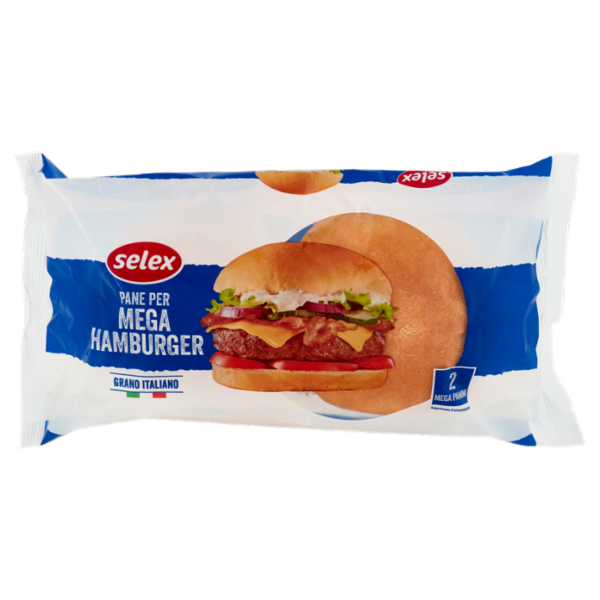 Selex Pane per Mega Hamburger 2 pezzi 220 g