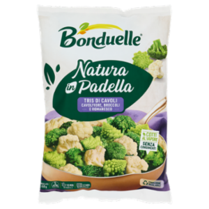 Bonduelle Natura In Padella Tris Di Cavoli Cavolfiore, Broccoli e Romanesco Surgelato 450 g