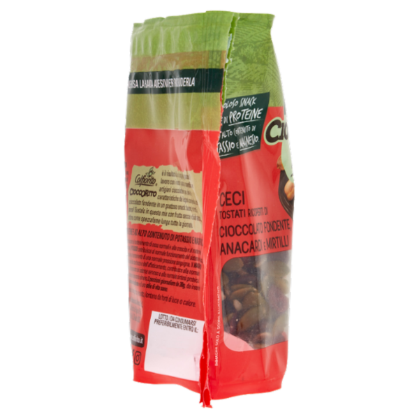 Colfiorito Cioccorito Mix Ceci Tostati Ricoperti Cioccolato Fondente, Anacardi e Mirtilli 150 g